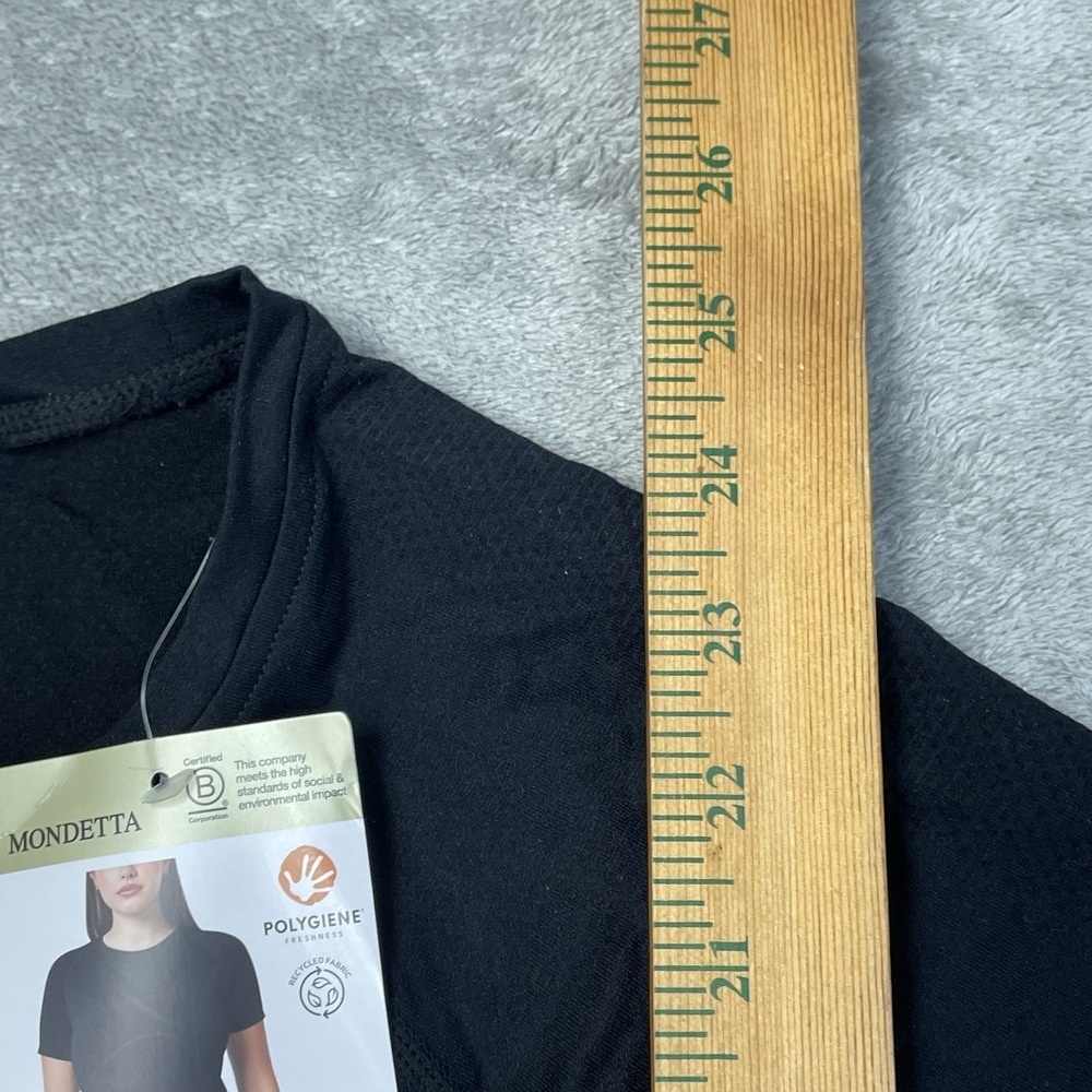 Mondetta Women's XL Fitted Active Seamless T-Shirt Black e0857 - Picture 5 of 8